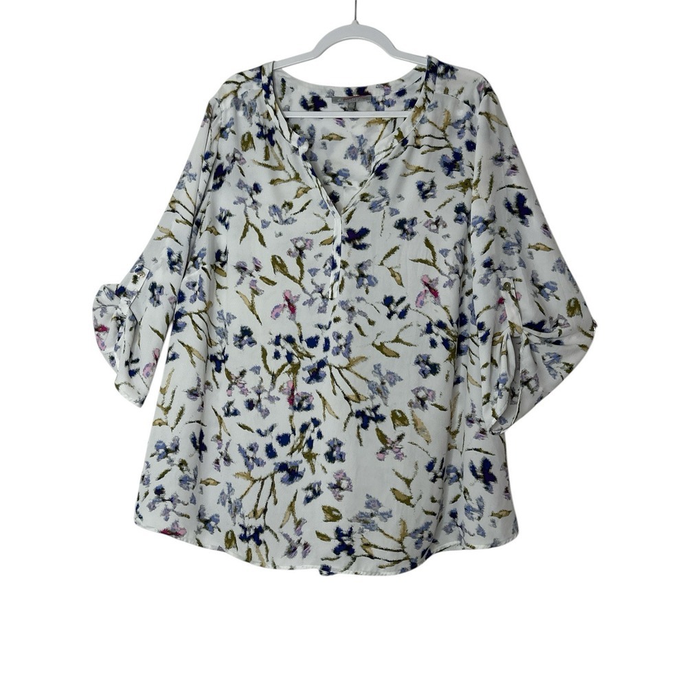 DanielRainn Blouse‎ Women Tank TOP 2X Plus  Boho Floral Comfort Grandmacore